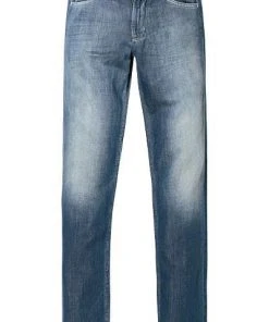 7 for all mankind Jeans Slimmy SMSK260MY Baumwolle-Leinen, Jeansblau