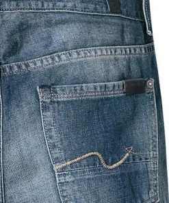 7 for all mankind Jeans Slimmy SMSK260MY Baumwolle-Leinen, Jeansblau -Biam Jeans Verkäufe 210982 norm3