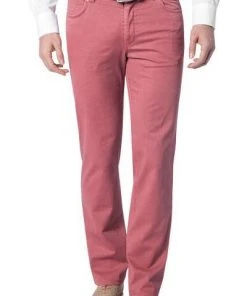 HILTL Jeans Kurt 75633/62800/84 Contemporary Fit, Baumwoll-Stretch, Granat meliert, Rot