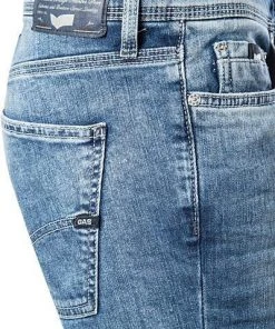 GAS Jeans 351287 030879/WK22 Slim Fit, Baumwoll-Stretch 12oz, Hellblau, Bluedenim -Biam Jeans Verkäufe 282007 norm3