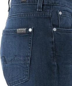 7 for all mankind Jeans Standard blau SMNR460AI Regular Fit, Baumwolle T400®, Indigo -Biam Jeans Verkäufe 296069 norm3