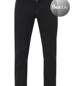 tramarossa 21UB52407/LEONARDO SLIM/D317/1MOON Jeans Leonardo, Slim Fit, Baumwoll-Stretch 1 Mese, Schwarz