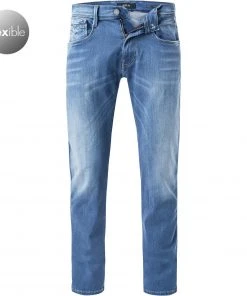Replay Jeans Anbass M914Y.000.661350/010 Slim Fit, Baumwoll-Stretch 11,5oz, Mittelblau, Blau
