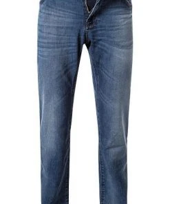 BOSS Jeans Maine 50401694/417 Jeans Delaware, Regular Fit, Baumwoll-Stretch, Mittelblau, Marine