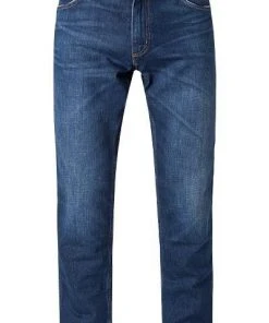 Wrangler Jeans Greensboro for real W15QCJ027 Regular Straight, Baumwoll-Stretch, Dunkelblau