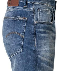 G-STAR Jeans 3 Straight 51002-A088/A888 Jeans 3301, Straight Fit, Baumwoll-Stretch, Dunkelblau, Blau -Biam Jeans Verkäufe 329593 norm3