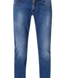Replay Jeans Anbass M914.000.41A 504/009 Slim Fit, Baumwoll-Stretch, Mittelblau, Blau