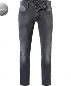 Replay Jeans Anbass M914Y .000.661 03G/010 Slim Fit, Baumwoll-Stretch, Dunkelgrau, Stahlgrau