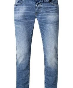 G-STAR Jeans 3 Slim 51001-B631/A817 Jeans 3301, Slim Fit, Baumwoll-Stretch, Mittelblau, Blau