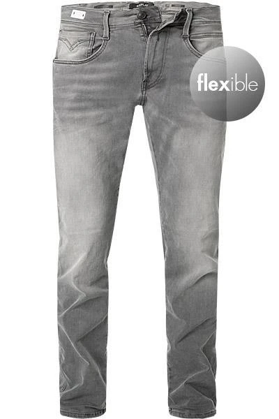 Replay Jeans Anbass M914Y.000.661 A12/096 Slim Fit, Baumwoll-Stretch 11,5oz, Grau 2 Replay Jeans Anbass M914Y.000.661 A12/096 Slim Fit, Baumwoll-Stretch 11,5oz, Grau – Bild 2