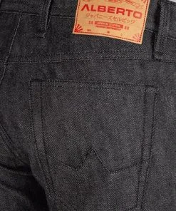 Alberto Tapered Fit Slipe Japan Denim 69471268/999 Jeans Slipe, Baumwoll-Stretch 11oz, Schwarz -Biam Jeans Verkäufe 352647 norm6