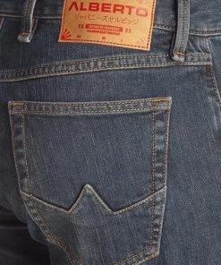 Alberto Tapered Fit Slipe Japan Denim 69491268/890 Jeans Slipe, Baumwolle 11,5oz, Navy -Biam Jeans Verkäufe 354640 norm6