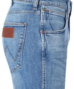 Wrangler Jeans Greensboro blue fever W15QQ8R Regular Straight, Baumwoll-Stretch 14,5oz, Blau -Biam Jeans Verkäufe 361094 norm3