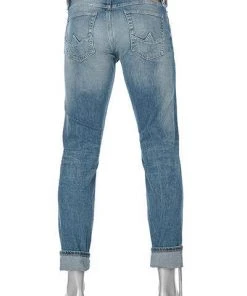 Alberto Tapered Fit Slipe Japan Denim 69491368/818 Jeans Slipe, Baumwoll-Stretch, Blau, Hellblau -Biam Jeans Verkäufe 361827 norm3