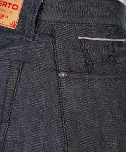 Alberto Tapered Fit Slipe Japan Denim 69471368/899 Jeans Slipe, Baumwoll-Stretch 11oz, Dunkelblau, Navy -Biam Jeans Verkäufe 362032 norm5