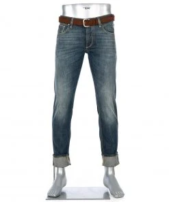 Alberto Tapered Fit Slipe Japan Denim 69491368/848 Jeans Slipe, Baumwolle 11,5oz, Blau