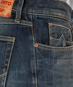 Alberto Tapered Fit Slipe Japan Denim 69491368/848 Jeans Slipe, Baumwolle 11,5oz, Blau -Biam Jeans Verkäufe 363815 norm5