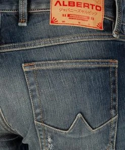 Alberto Tapered Fit Slipe Japan Denim 69491368/848 Jeans Slipe, Baumwolle 11,5oz, Blau -Biam Jeans Verkäufe 363815 norm6