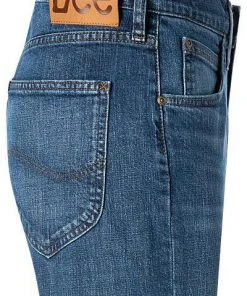 Lee Austin mid bluegrass L733KNUM Jeans, Regular Tapered Fit, Baumwoll-Stretch, Mittelblau -Biam Jeans Verkäufe 363846 norm3