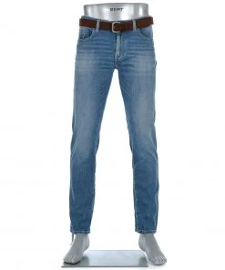 Alberto Regular Fit Pipe DS Lefthand 36371386/825 Jeans Pipe, Baumwoll-Stretch 11oz, Blau , Blau
