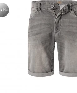 camel active Bermudas 498225/5U74/05 Jeansshorts Madison, Slim Fit, Baumwoll-Stretch, Hellgrau, Grau