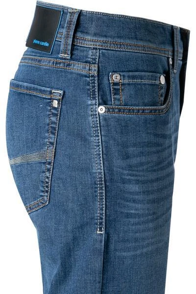 Pierre Cardin Jeans Lyon 03451/000/08815/01 Tapered Fit, Baumwoll-Stretch 8,5oz, Mittelblau , Blau 4 Pierre Cardin Jeans Lyon 03451/000/08815/01 Tapered Fit, Baumwoll-Stretch 8,5oz, Mittelblau , Blau – Bild 4