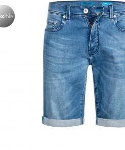 Pierre Cardin Shorts 03452/000/08860/06 Jeansshorts, Baumwolle T400®, Mittelblau, Hellblau