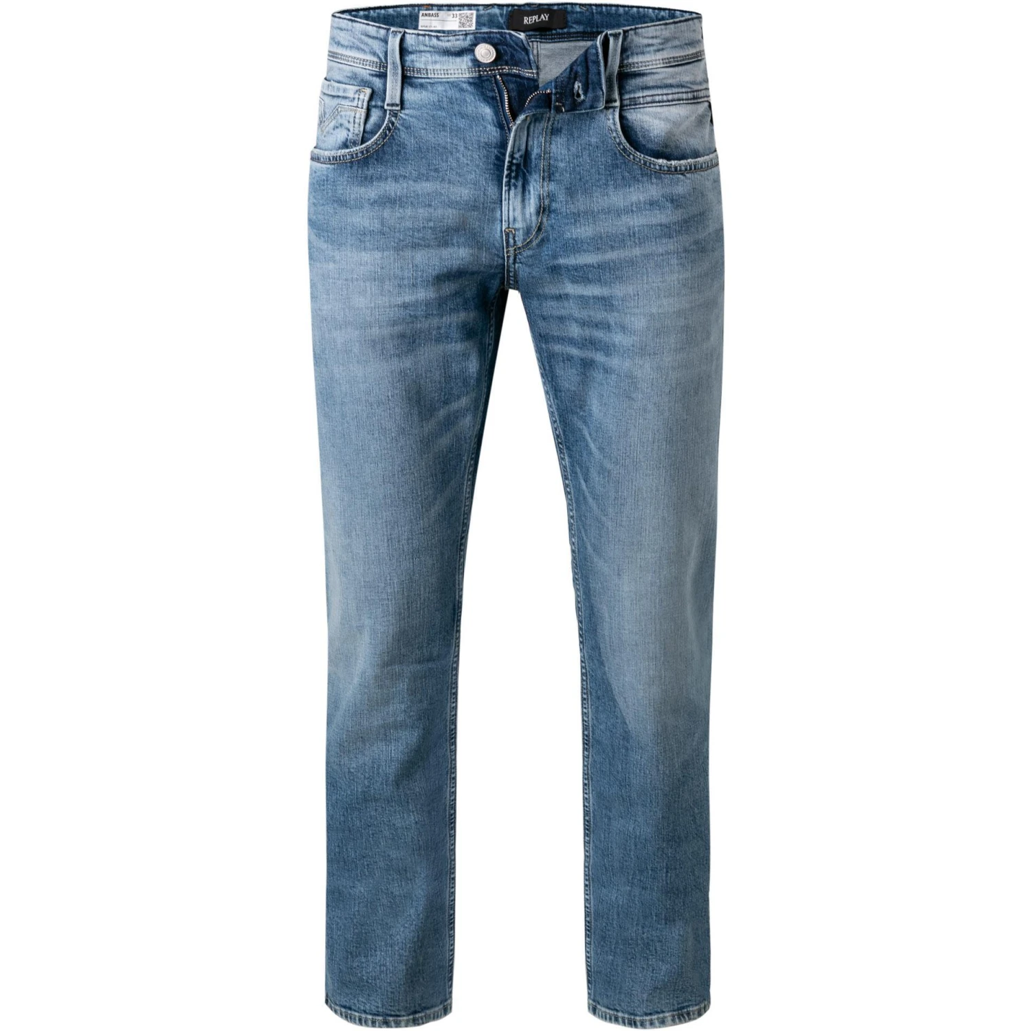Replay Jeans Anbass M914Y.000.573 812/010 Bio Baumwoll-Stretch 10,5oz, Indigo 1 Replay Jeans Anbass M914Y.000.573 812/010 Bio Baumwoll-Stretch 10,5oz, Indigo