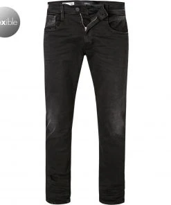 Replay Jeans Anbass M914Y.000.661XRB1/098 Slim Fit, Baumwoll-Stretch 10oz, Schwarz