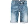 MUSTANG Jeansshorts 1011171/5000/843 Regular Fit, Baumwoll-Stretch, Blau