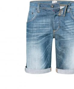 MUSTANG Jeansshorts 1011171/5000/843 Regular Fit, Baumwoll-Stretch, Blau