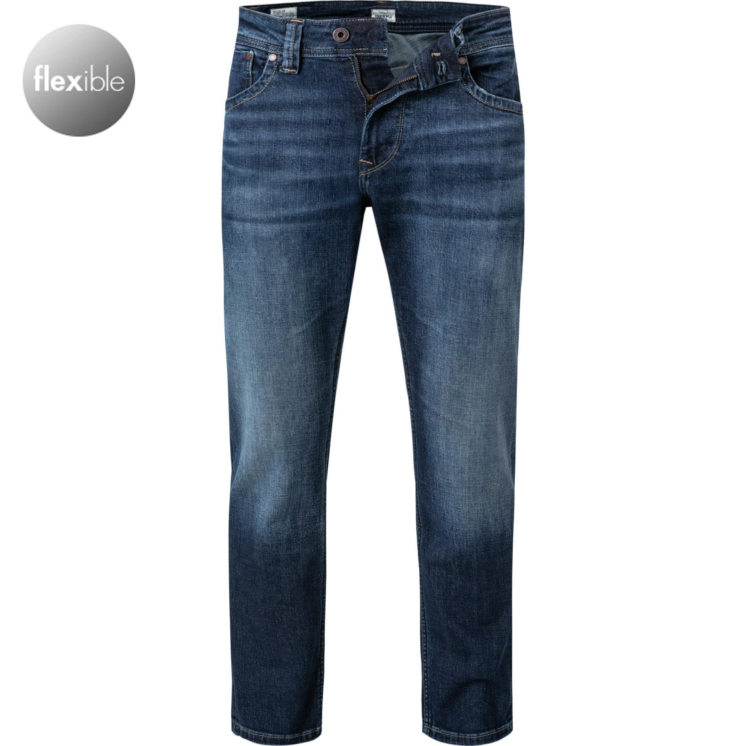Pepe Jeans Cash PM200124DI/000 Regular Fit, Baumwoll-Stretch Power Flex, Denimblau 1 Pepe Jeans Cash PM200124DI/000 Regular Fit, Baumwoll-Stretch Power Flex, Denimblau