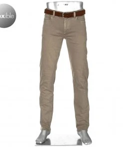 Alberto Regular Fit Pipe-DS Coloured 42471383/520 Jeans Pipe, Baumwolle T400® 9oz, Beige