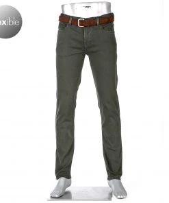 Alberto Regular Fit Pipe-DS Coloured 42471383/680 Jeans Pipe, Baumwolle T400® 9oz, Military