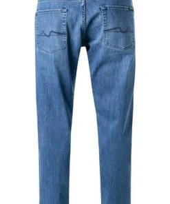 7 for all mankind Standard mid blue JSMNB800LM Jeans, Baumwoll-Stretch, Mittelblau -Biam Jeans Verkäufe 372212 norm2