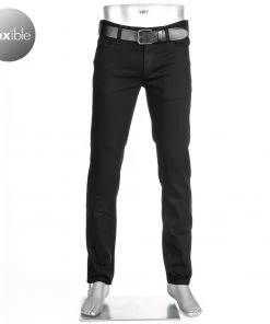 Alberto Regular Fit Pipe 60171471/999 Jeans Pipe, Baumwolle T400® 11oz, Schwarz