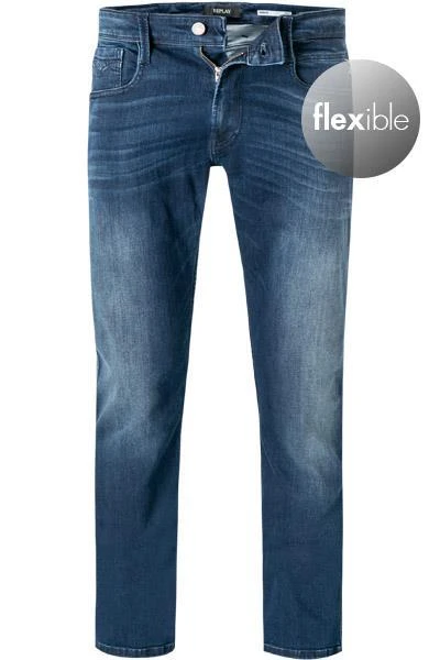 Replay Jeans Anbass M914Y.000.41A 90A/007 Slim Fit, Baumwoll-Stretch 10oz, Dunkelindigo 2 Replay Jeans Anbass M914Y.000.41A 90A/007 Slim Fit, Baumwoll-Stretch 10oz, Dunkelindigo – Bild 2