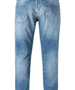 Replay Jeans Anbass M914Y.000.573 950/009 Slim Fit, Bio Baumwoll-Stretch 10,5oz, Mittelblau , Mittelblau -Biam Jeans Verkäufe 374070 norm2