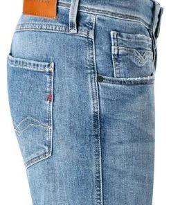 Replay Jeans Anbass M914Y.000.573 950/009 Slim Fit, Bio Baumwoll-Stretch 10,5oz, Mittelblau , Mittelblau -Biam Jeans Verkäufe 374070 norm3