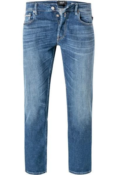 Replay Jeans Grover MA972.000.285 914/009 Straight Fit, Baumwoll-Stretch 11,5oz, Mittelblau 2 Replay Jeans Grover MA972.000.285 914/009 Straight Fit, Baumwoll-Stretch 11,5oz, Mittelblau – Bild 2