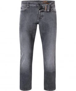 BOSS Hose Delaware 50458975/044 Jeans Delaware, Slim Fit, Baumwoll-Stretch, Grau, Silber