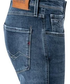 Replay Jeans Anbass M914Y.000.573 946/009 Slim Fit, Bio Baumwoll-Stretch, Mittelblau -Biam Jeans Verkäufe 375839 norm3