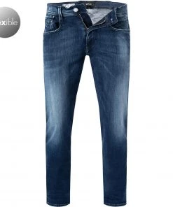 Replay Jeans Anbass M914Y.000.661 WI4/009 Slim Fit, Baumwoll-Stretch, Mittelblau