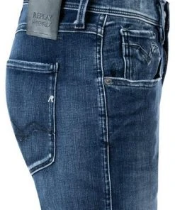 Replay Jeans Anbass M914Y.000.661 WI4/009 Slim Fit, Baumwoll-Stretch, Mittelblau -Biam Jeans Verkäufe 376300 norm3