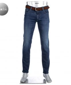 Alberto Regular Fit Pipe-DS Refibra 36271479/875 Jeans Pipe, Baumwolle T400® 11oz, Dunkelblau