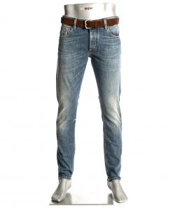 Alberto Tapered Fit Slipe Japan Denim 69491468/818 Jeans Slipe, Baumwolle 11,5oz, Hellblau