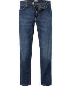 Wrangler Greensboro medium denim W15Q8343C Jeans Greensboro, Regular Fit, Baumwoll-Stretch, Mittelblau