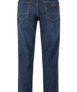 Wrangler Greensboro medium denim W15Q8343C Jeans Greensboro, Regular Fit, Baumwoll-Stretch, Mittelblau -Biam Jeans Verkäufe 378185 norm2