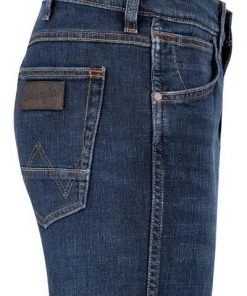 Wrangler Greensboro medium denim W15Q8343C Jeans Greensboro, Regular Fit, Baumwoll-Stretch, Mittelblau -Biam Jeans Verkäufe 378185 norm3