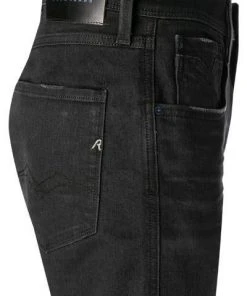 Replay Jeans Anbass M914Y.000.573B956/098 Slim Fit, Bio Baumwoll-Stretch, Schwarz -Biam Jeans Verkäufe 378891 norm3